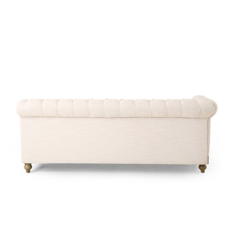 Castalia Chesterfield Tufted 7-seat Sectional Sofa by Christopher Knight Home - 114.00" L x 70.00" W x 31.50" H