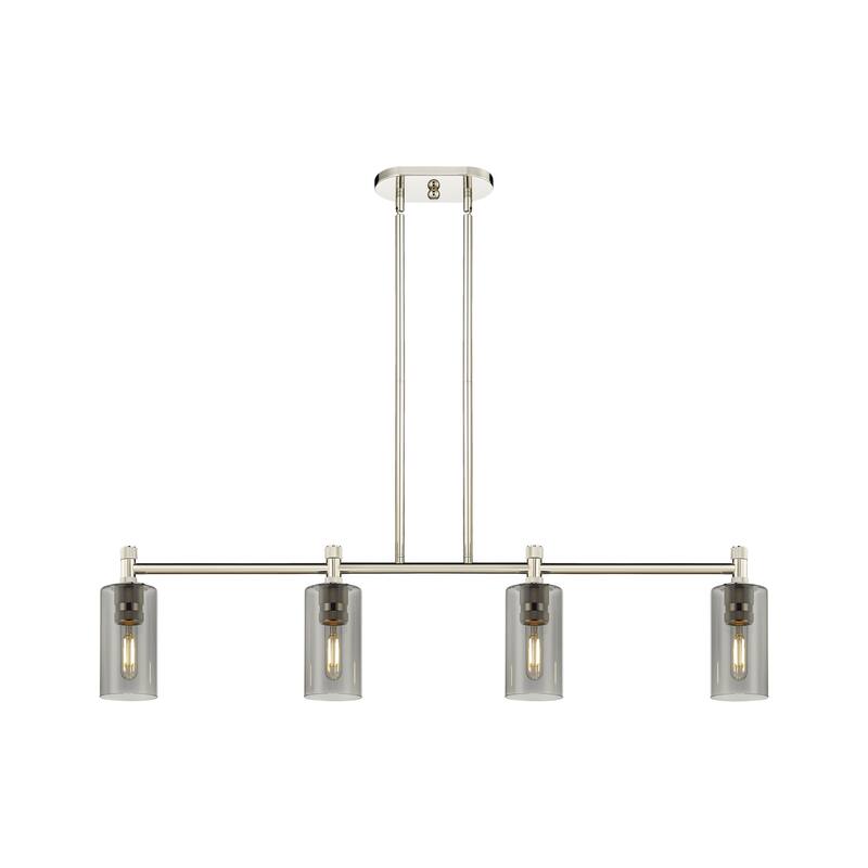 Innovations Lighting 434-4I-10-44 Crown Point Linear Crown Point 4 - Polished Nickel / Plated Smoke
