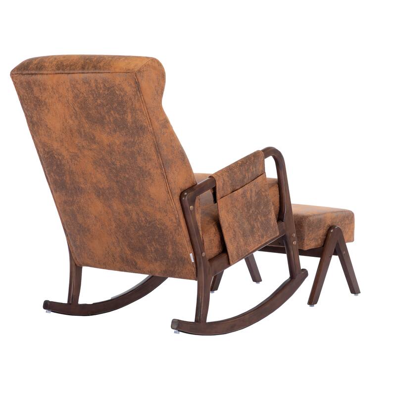 Rocking Armchair With Ottoman for Living Room
