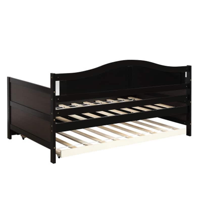 Twin Wooden Daybed with Trundle Bed