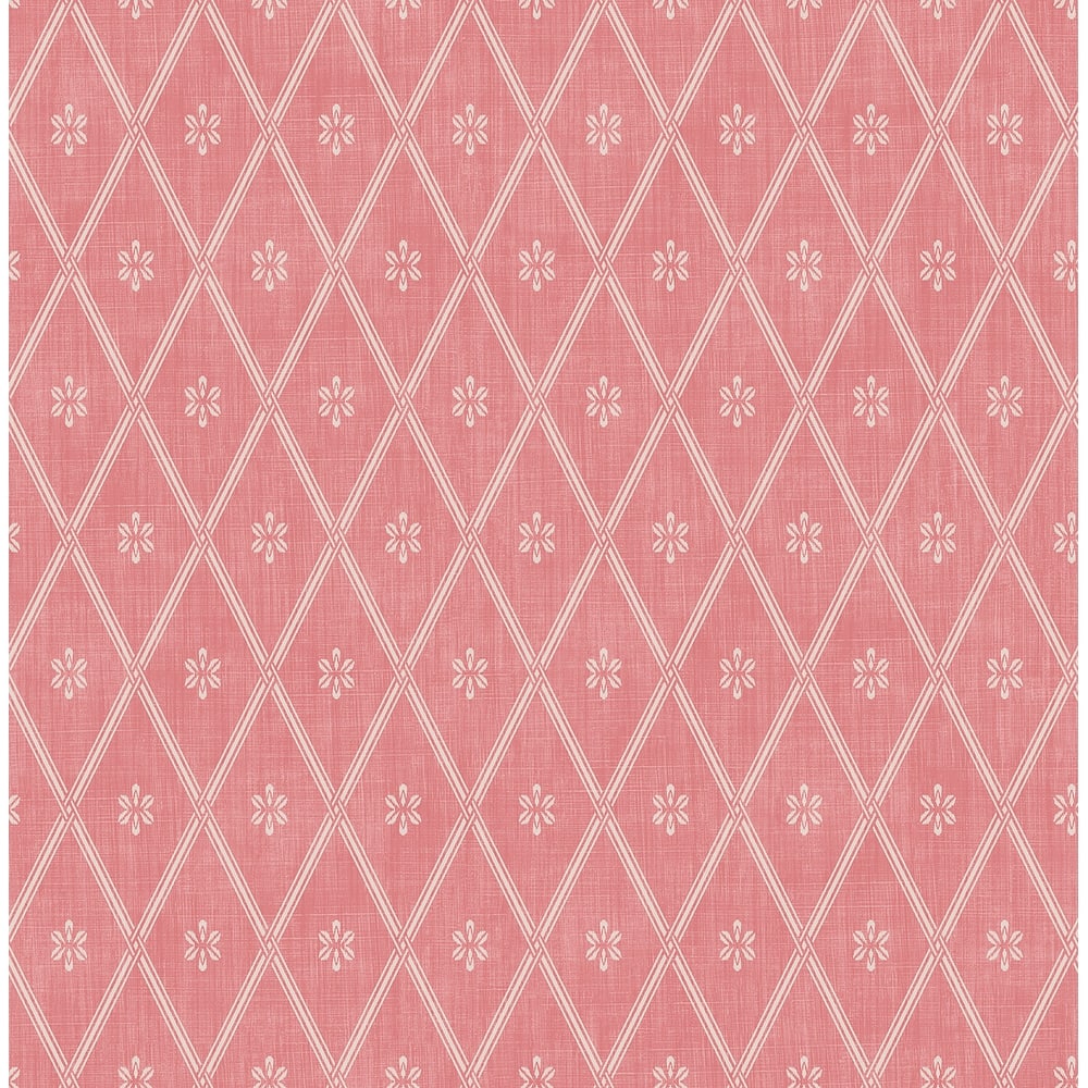 Seabrook Designs Ambram Diamond Lattice Unpasted Wallpaper