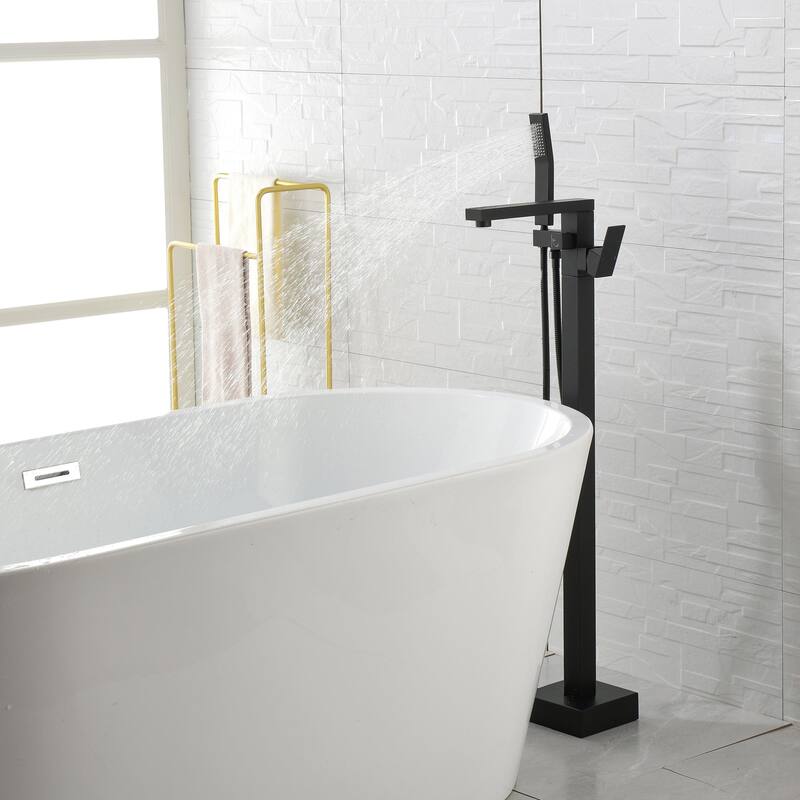 Freestanding Tub Shower Claw Foot Faucet with Handheld Spout - 10"37"