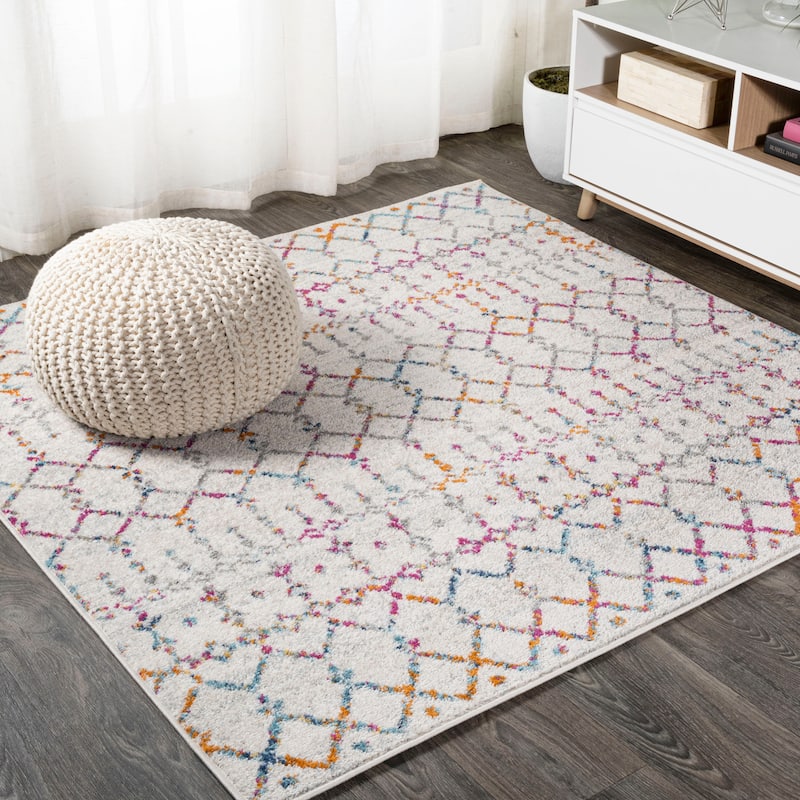 JONATHAN Y Modern HYPE Boho Vintage Diamond Area Rug