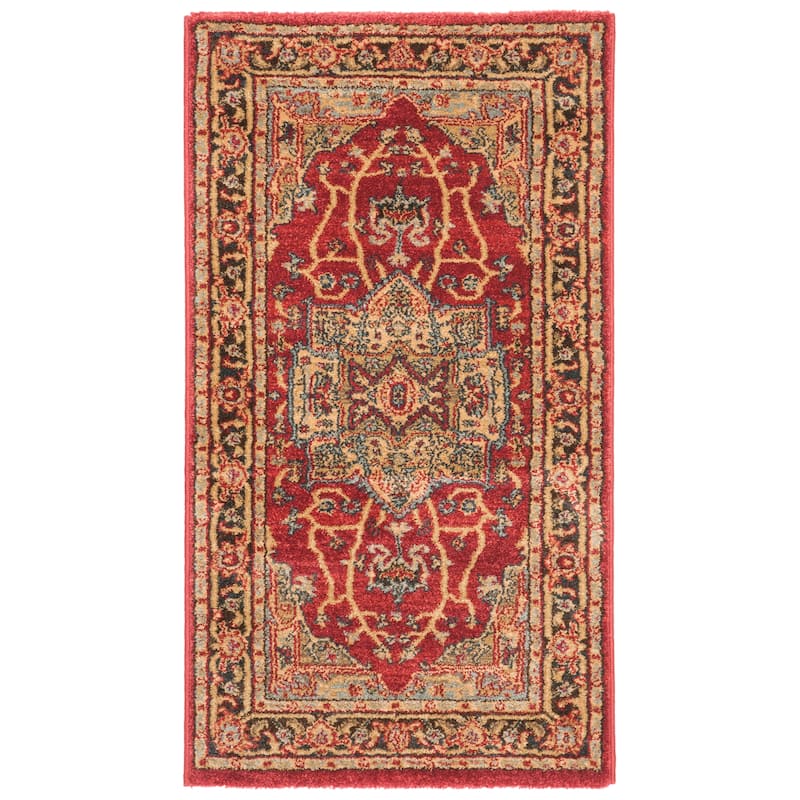 SAFAVIEH Mahal Haruko Traditional Oriental Rug - 2'2" x 4' - Natural/Navy