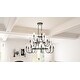 preview thumbnail 8 of 7, Viscount 18-Light Matte Black Chandelier