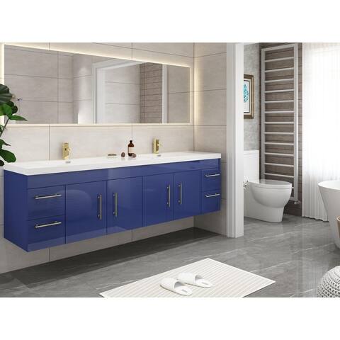 Elsa 72'' Wall Mounted Vanity with Reinforced Acrylic Sink