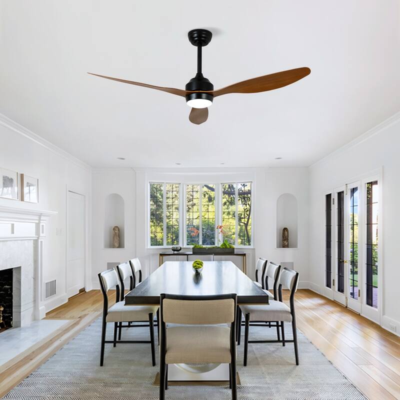 52" Ceiling Fan with Lights, Quiet DC Motor 3 ABS Blade Ceiling Fans, 6 Speed Levels, Reversible Ceiling Fan