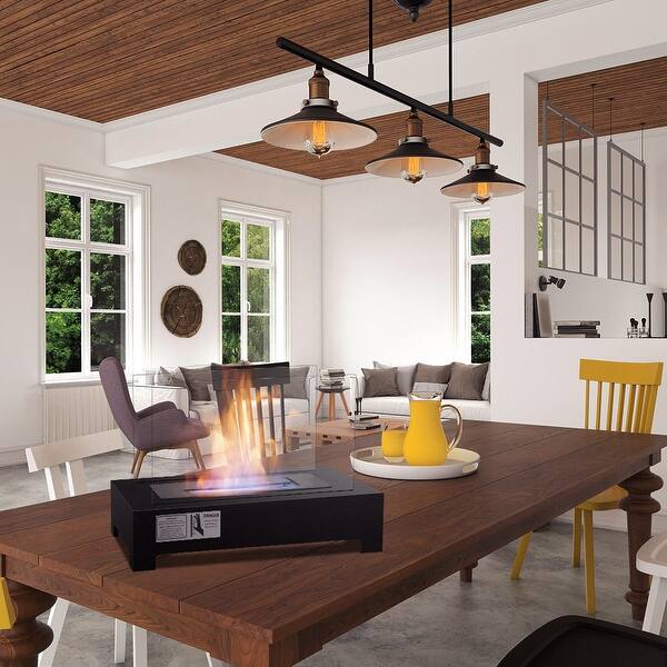 Shop Gymax Tabletop Ventless Bio Ethanol Fireplace Stainless Steel