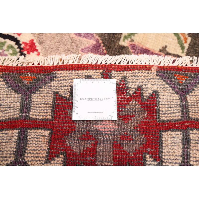 ECARPETGALLERY Hand-knotted Melis Vintage Dark Grey Wool Rug - 5'0 x 7'1