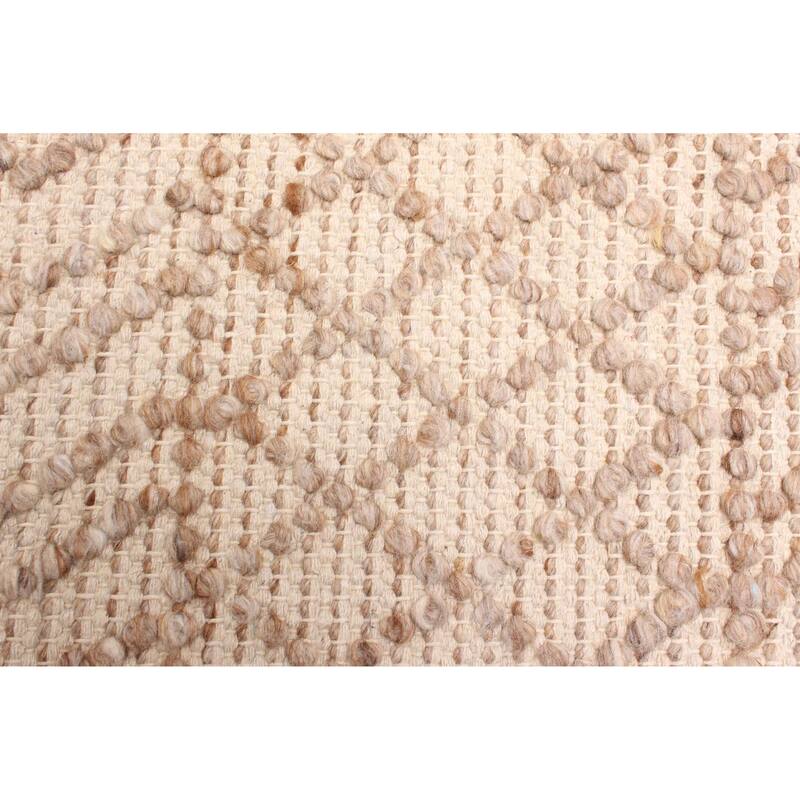 ECARPETGALLERY Braid weave Sienna Tan Wool Rug - 5'2 x 7'6