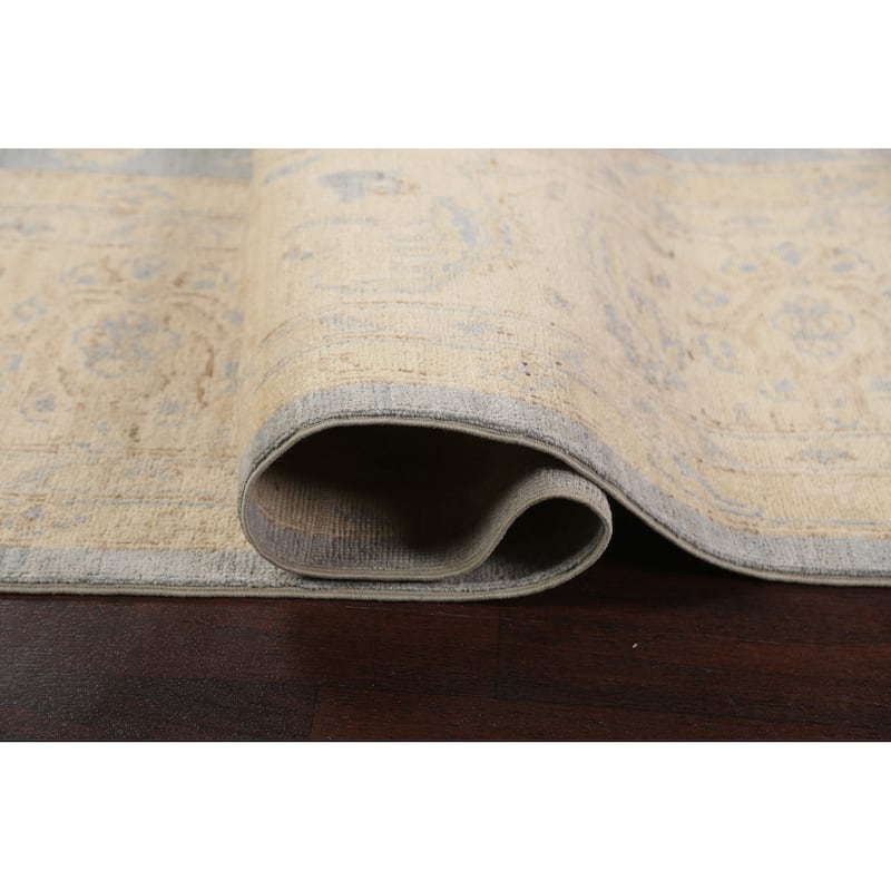 Vegetable Dye Muted Peshawar Chobi Oriental Wool Area Rug Hand-knotted - 8'10" x 11'9"
