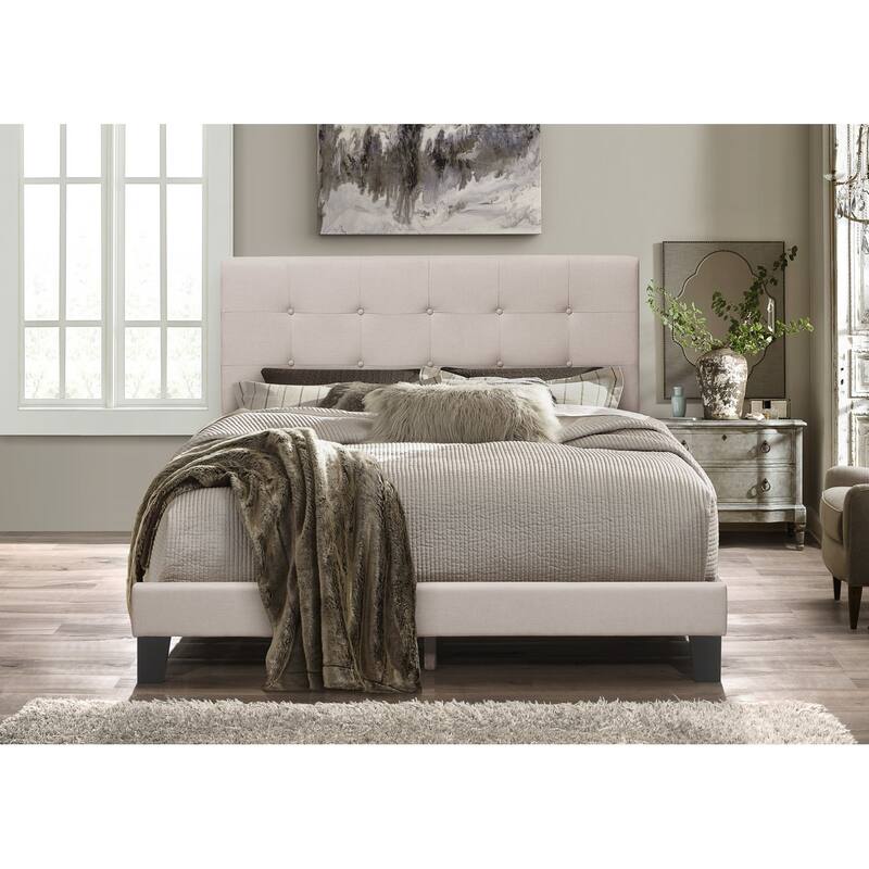 Sunderland Upholstered Platform Bed - Warm Grey - King