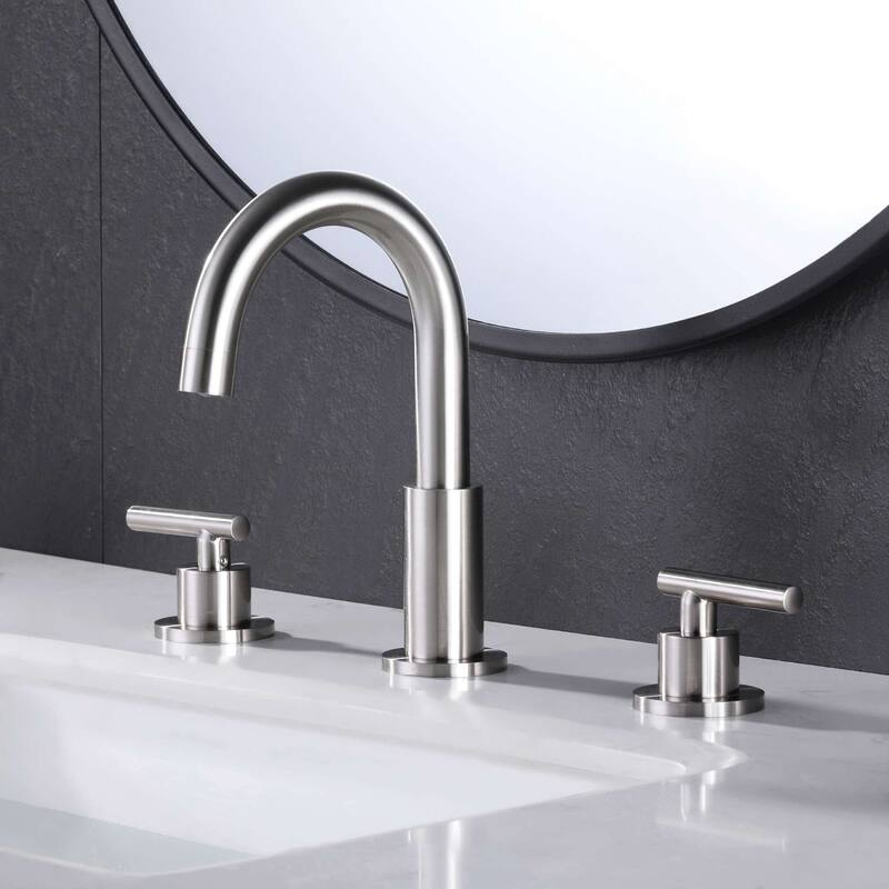8 Inch Widespread Bathroom Sink Faucet 3 Holes Bathroom Faucet Double Handle Modern Basin Vanity Faucets Deck Mounted