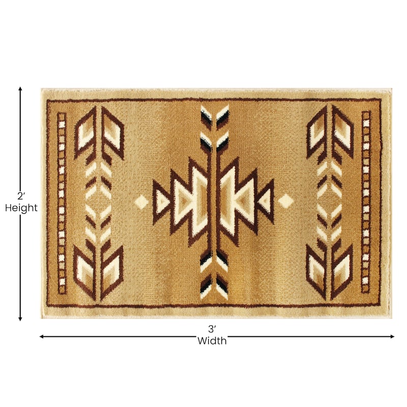 Multipurpose Southwestern Style Patterned Indoor Area Rug