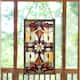 River of Goods Brandi's Amber Stained Glass 26-inch Window Panel - M