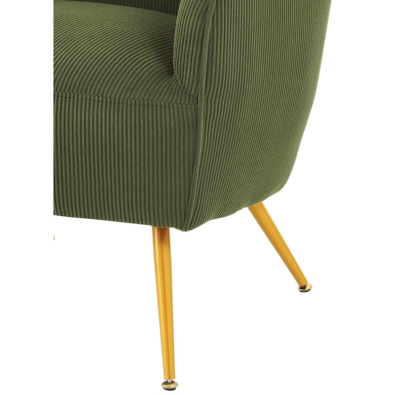 Modern Corduroy Channel Living Room Chair