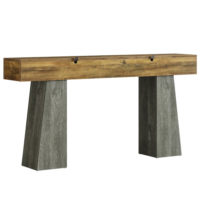 Industrial Console Table with Heavy-Duty Tapered Legs for Entryway
