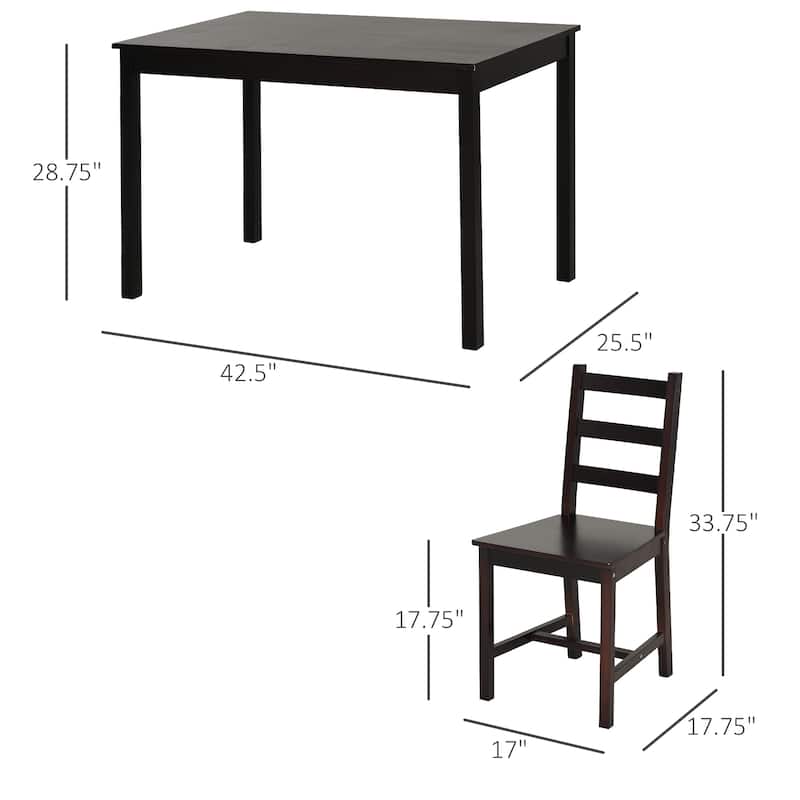 5-Piece Wooden Dining Sets for Dining Room
