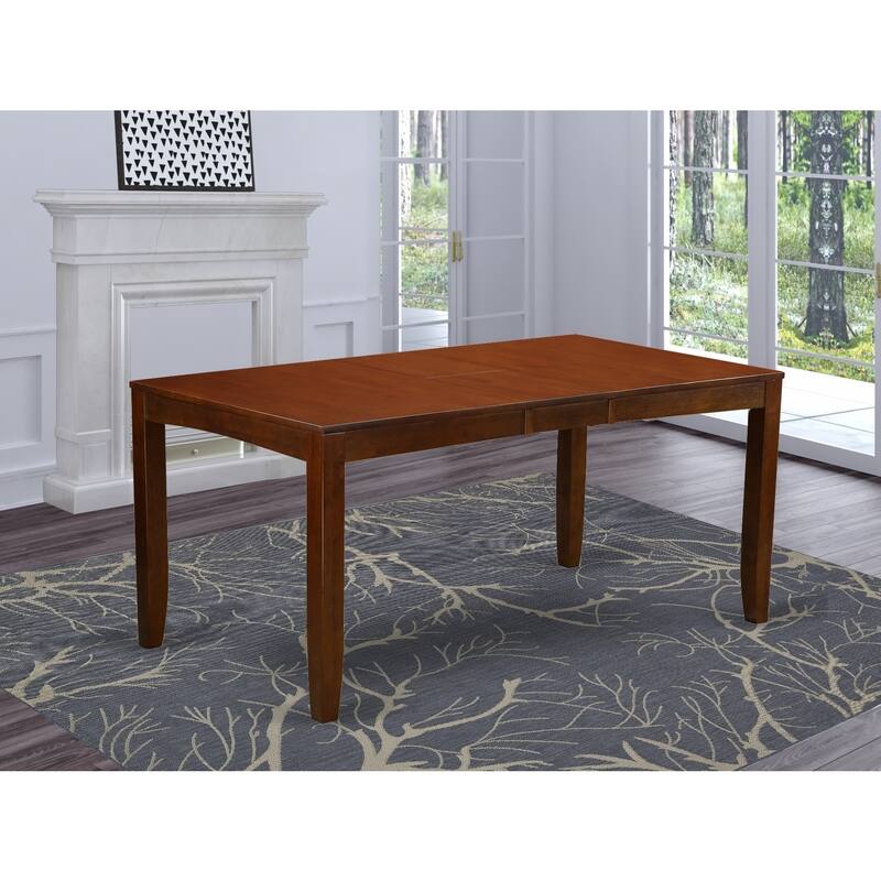 Rectangular Dining Table 36x66 Espresso Finish Extendable Table - 66