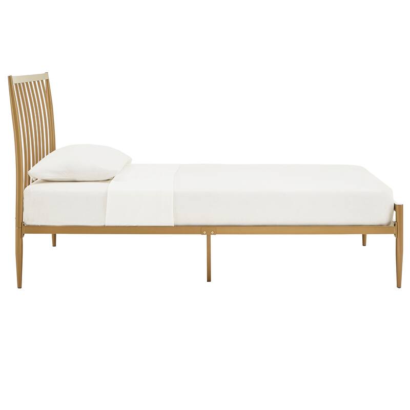 Parkcrest Gold Finish Metal Twin Bed by iNSPIRE Q Bold