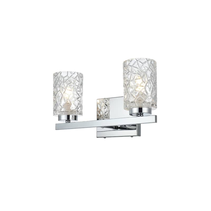 Cara 2 Light Bath Sconce with Clear Shade