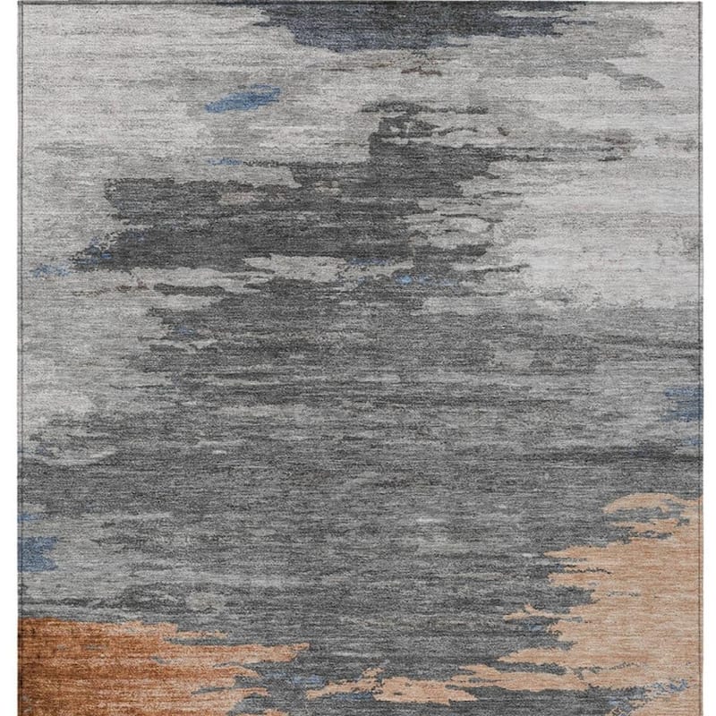HomeRoots Abstract Transitional Rectangle Outdoor Rug