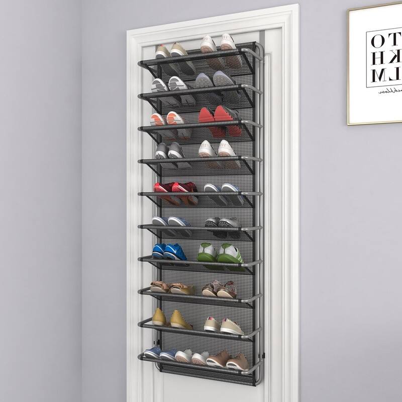 10 Tier Shoe Rack Over The Door Shoe Organizer