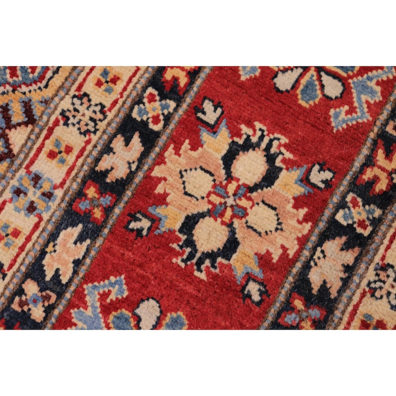 Southwestern Kazak Sam Light Blue/Red Wool Rug - 8'1'' x 9'7''