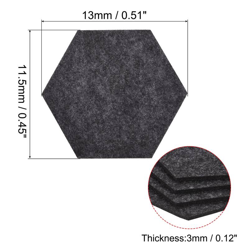 Felt Coasters, 4pcs Absorbent Pad Coaster for Drink Cup Pot Bowl Vase - Gray