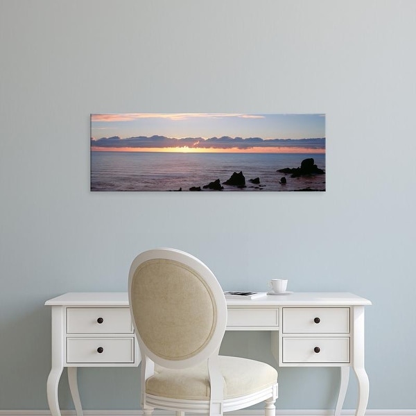 Easy Art Prints Panoramic Images's 'USA, Oregon, Pacific Ocean, sunset' Premium Canvas Art