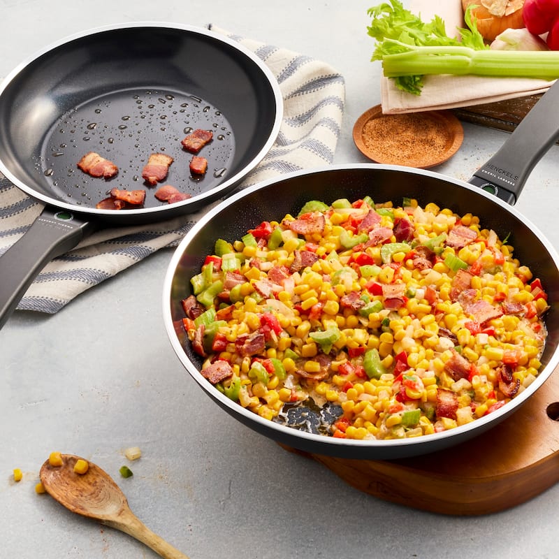 Henckels Nola 2-pc Aluminum Ceramic Nonstick Fry Pan Set - Black