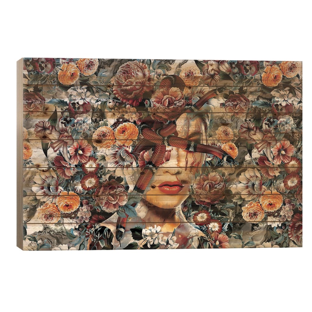 Queen of Nature II Print On Wood by Riza Peker - Multi-Color