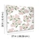 preview thumbnail 6 of 5, Hydrangea Pink and White Peel and Stick Wallpaper