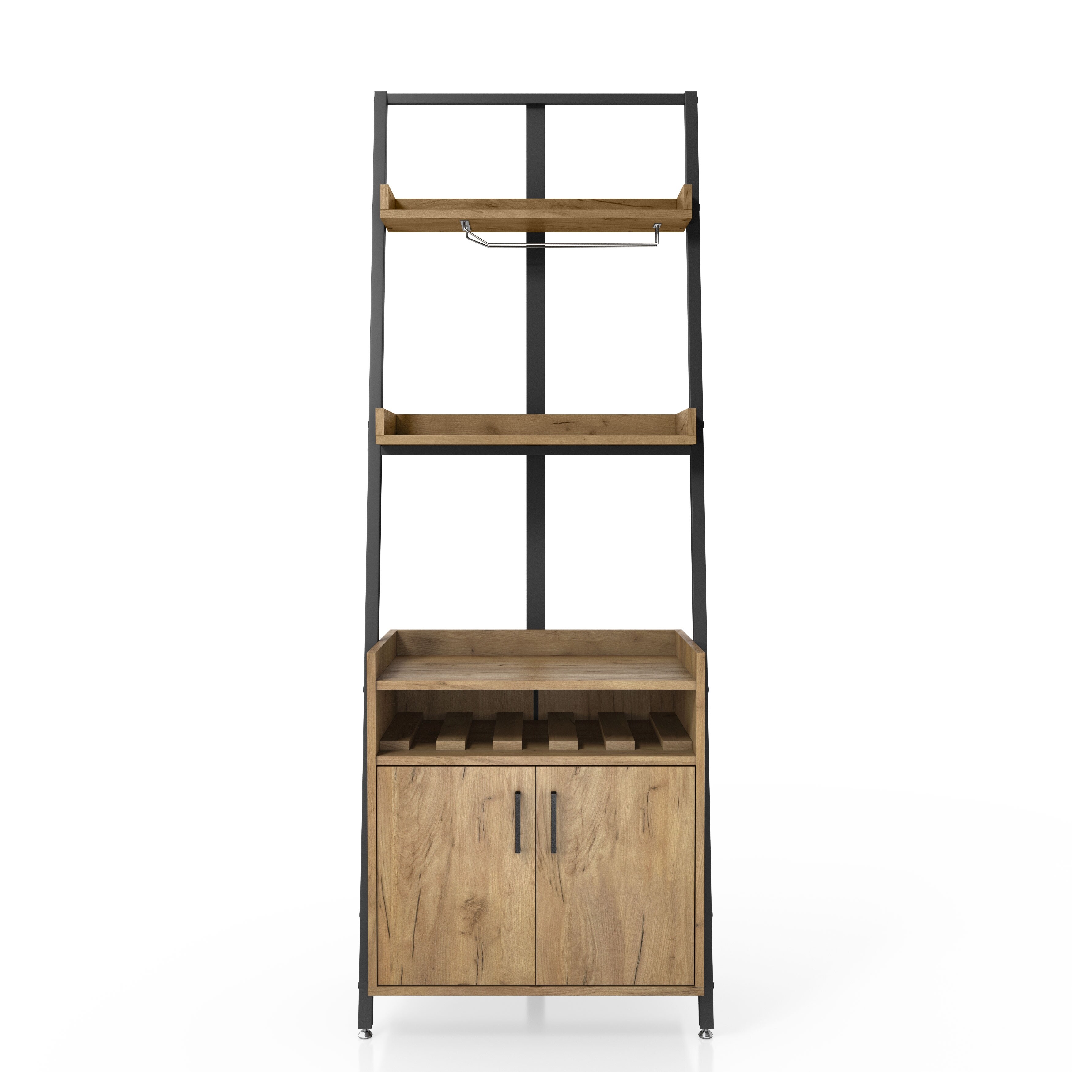 Leaning sales bar cabinet