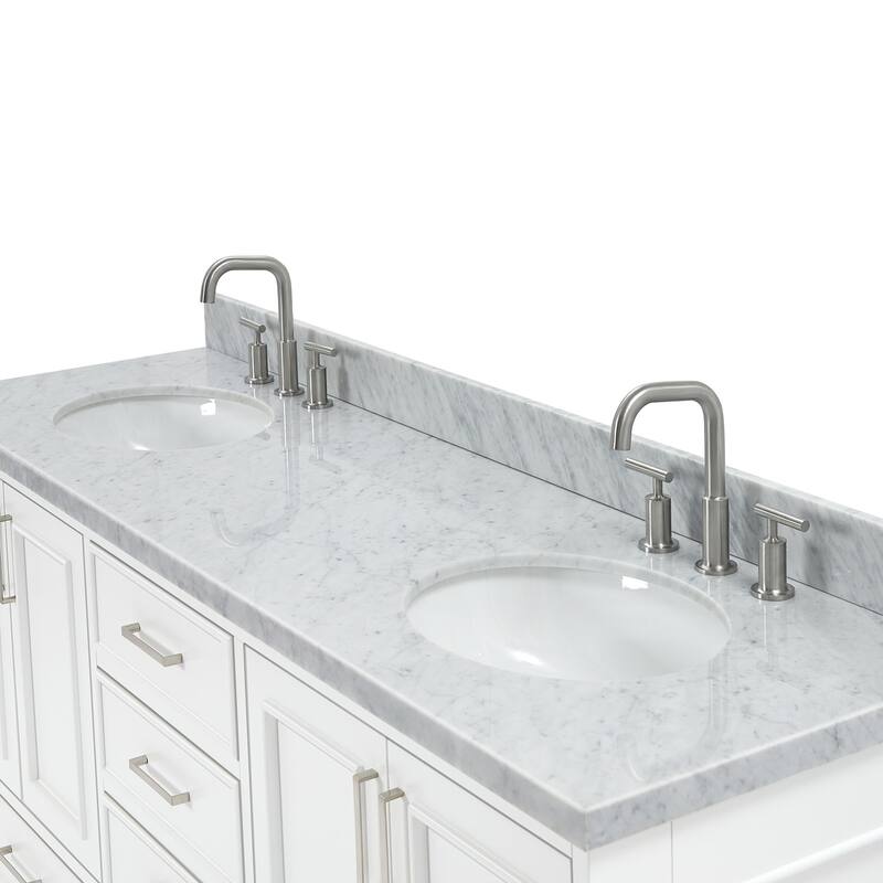 Ariel M073DCWOVO Stafford 73" Free Standing Double Basin Vanity Set