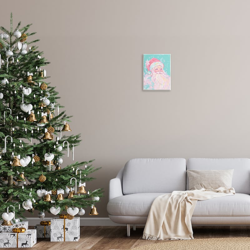Stupell Pastel Jolly Santa Claus Wall Plaque Art Design By Arlington Prints