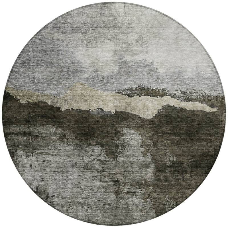 HomeRoots Abstract Transitional Rectangle Outdoor Rug