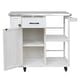 preview thumbnail 43 of 53, Outdoor Kitchen Island with Stainless Steel Top & Storage, Lockable Wheels
