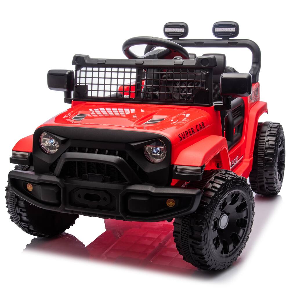 24V Kids Electric Ride-On Car with Remote Control, Ages 3+, 2WD & Bluetooth - Red