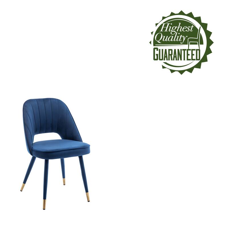 Porthos Home Orel Velvet Dining Chairs with Gold Trim, Set of 2
