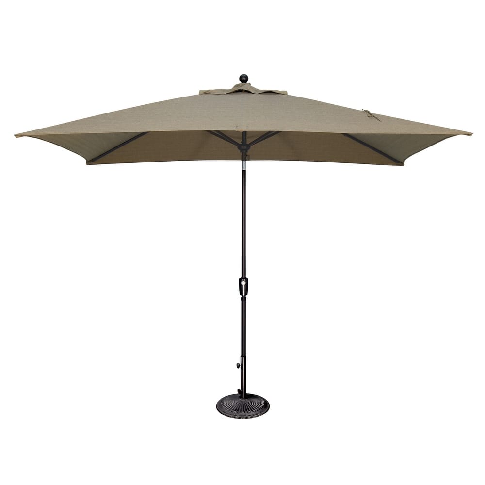 SimplyShade Catalina Rectangle Black Push Button Tilt Umbrella