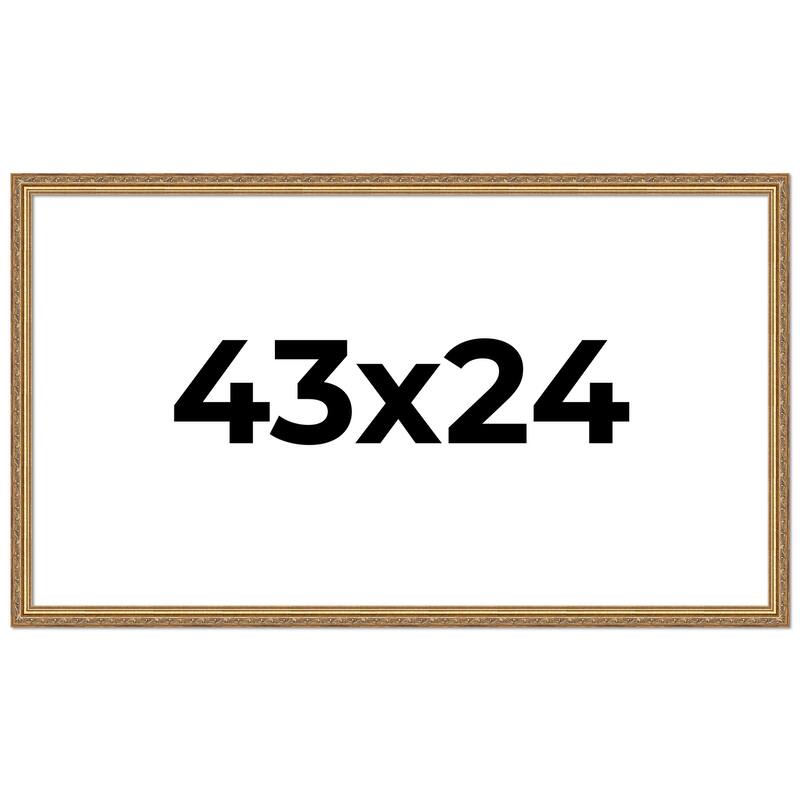 43x24 Frame Red Solid Wood Picture Frame Width 1.75 Inches | Interior Frame Depth 1 13/16 Inches