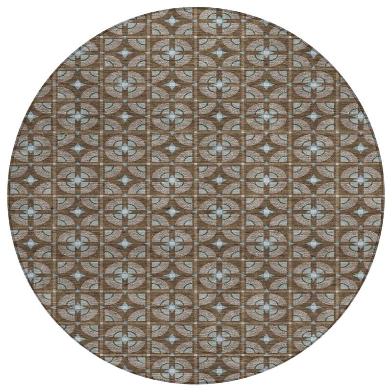 Machine Washable Indoor/ Outdoor Modern Roeland Chantille Rug