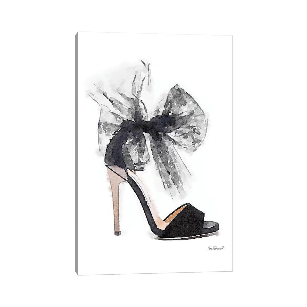 iCanvas "Fashion Shoe In Black Sheer" by Amanda Greenwood Canvas Print