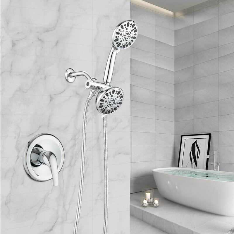 Proox 5 Inch Shower Rainfall Faucet with Hand Shower System Valve Included