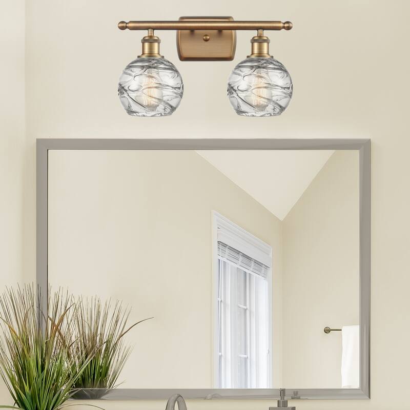 Innovations Lighting Athens Deco Swirl 2 Light 16" Bath Vanity Light