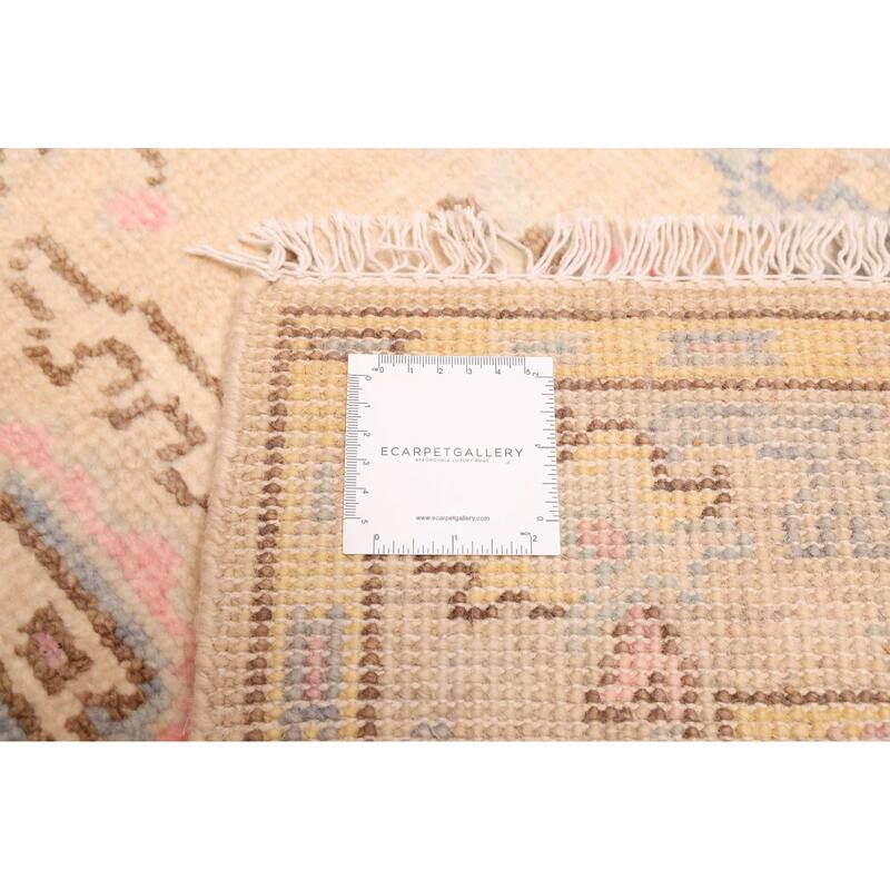 ECARPETGALLERY Hand-knotted Modern Oushak Tan Wool Rug - 3'2 x 20'0