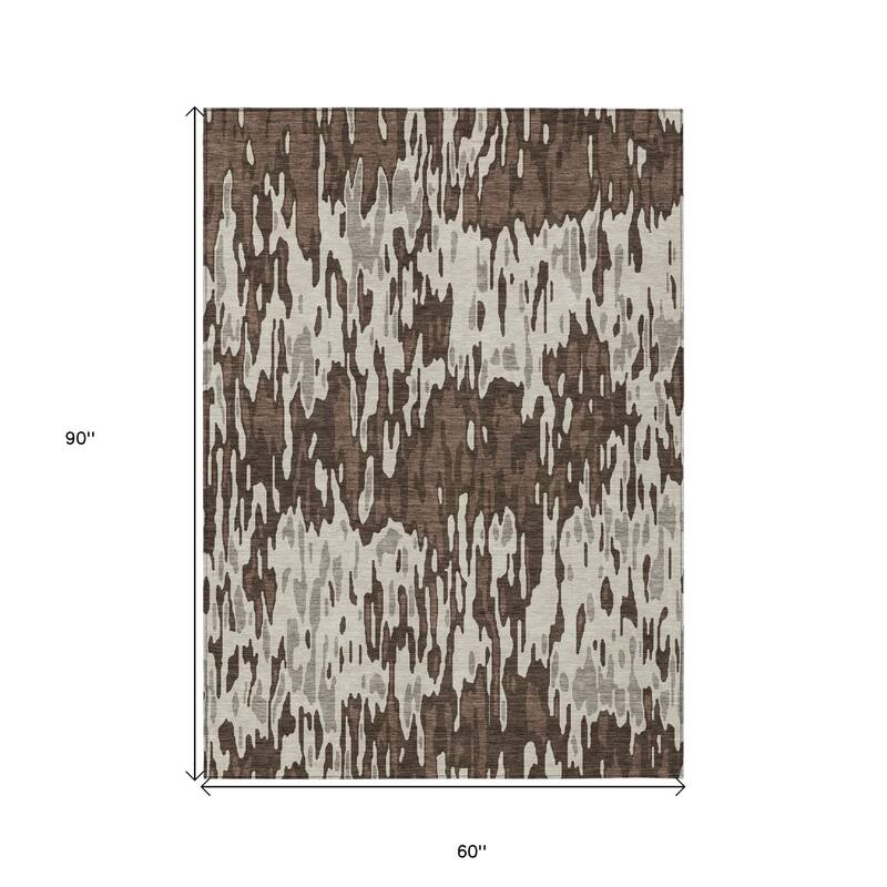 HomeRoots Striped Transitional Rectangle Outdoor Rug