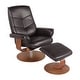 preview thumbnail 1 of 4, Contemporary Swivel Recliner and Ottoman Set