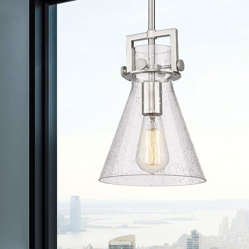 Innovations Lighting 411-1SS-11-8 Newton Cone Pendant Newton Cone 8"